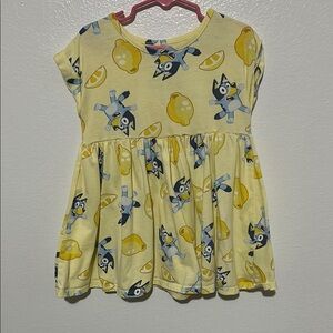 Yellow Bluey Ruffled Sundress with Flutter Cap Sleeves